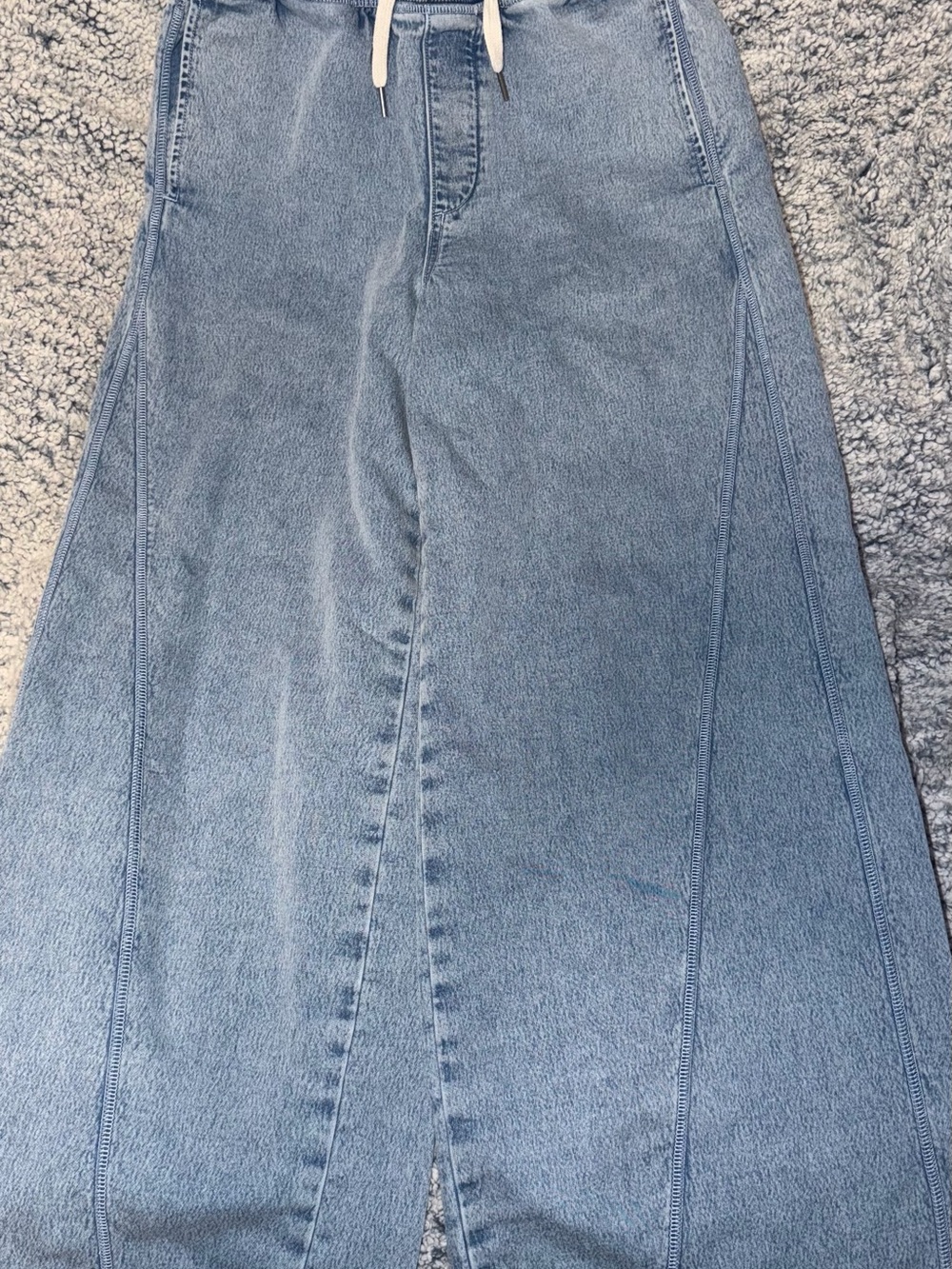 aerie Light Blue Wide-Leg Jeans